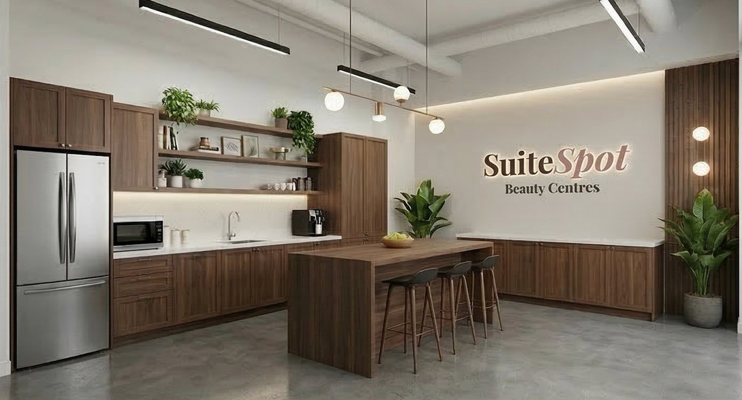SuiteSpot shared kitchen and common area